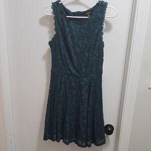 City Studio Teal Lace Dress
